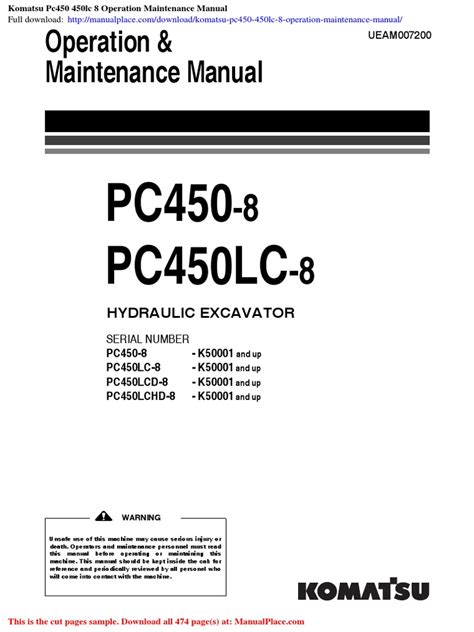 komatsu lubricants manual